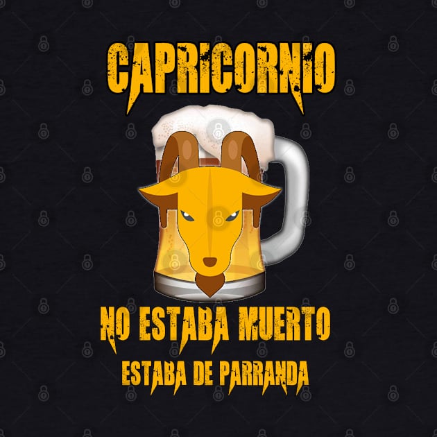 Fun design for lovers of beer and good liquor. Capricorn sign by Cervezas del Zodiaco